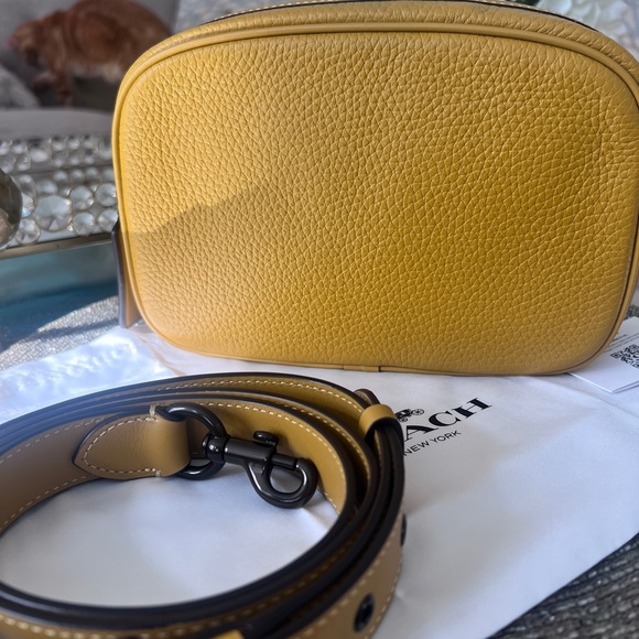 Coach Camera Crossbody Bag Pewter/Flax W Dust Bag - Picture 11 of 14